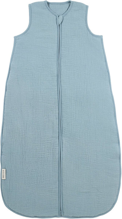 Meyco Baby Uni Babyschlafsack gefüttert – vorgewaschen hydrophil – Jeansblau – 70 cm – 2,0 Tog