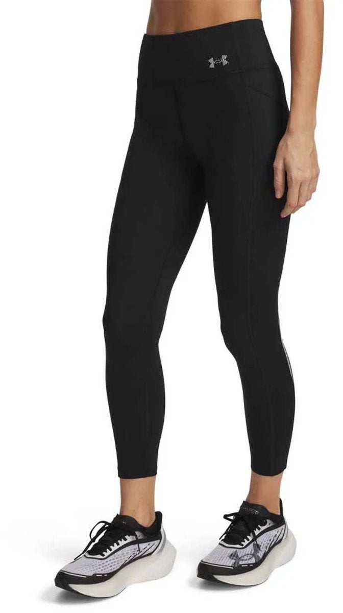 Under Armour ua Velociti Ankle Tights-Blk Damen-Sportleggings – Schwarz – Reflektierend