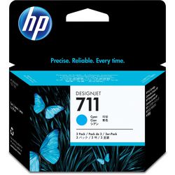 Tintenpatrone HP 711 cz134a Cyan 3 Stück