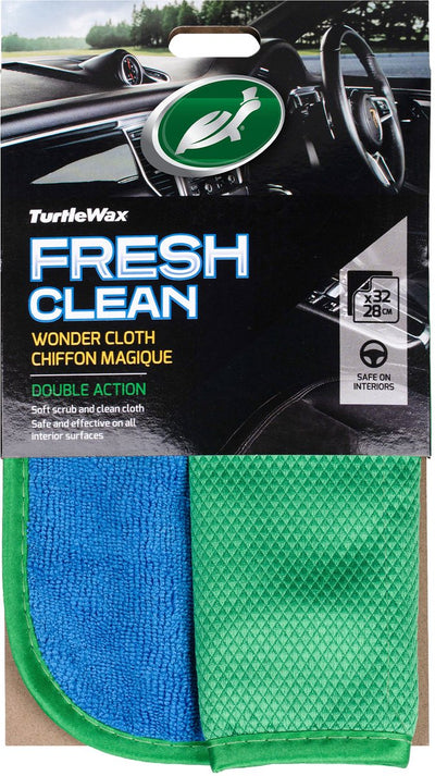 Turtle Wax Fresh Clean Wundertuch – weiches Tuch mit doppelter Wirkung – sicher auf allen Innenflächen – kratzfreie Reinigung – 32 x 28 cm
