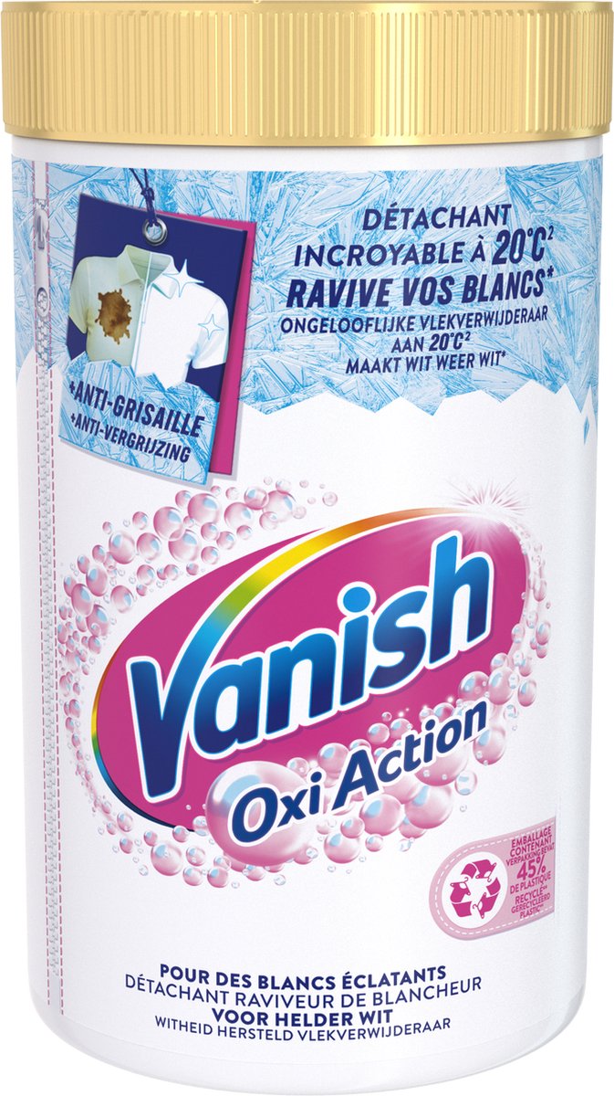 Vanish Oxi Action Whitening Booster Pulver – Fleckentferner für weiße Wäsche – 1,41 kg