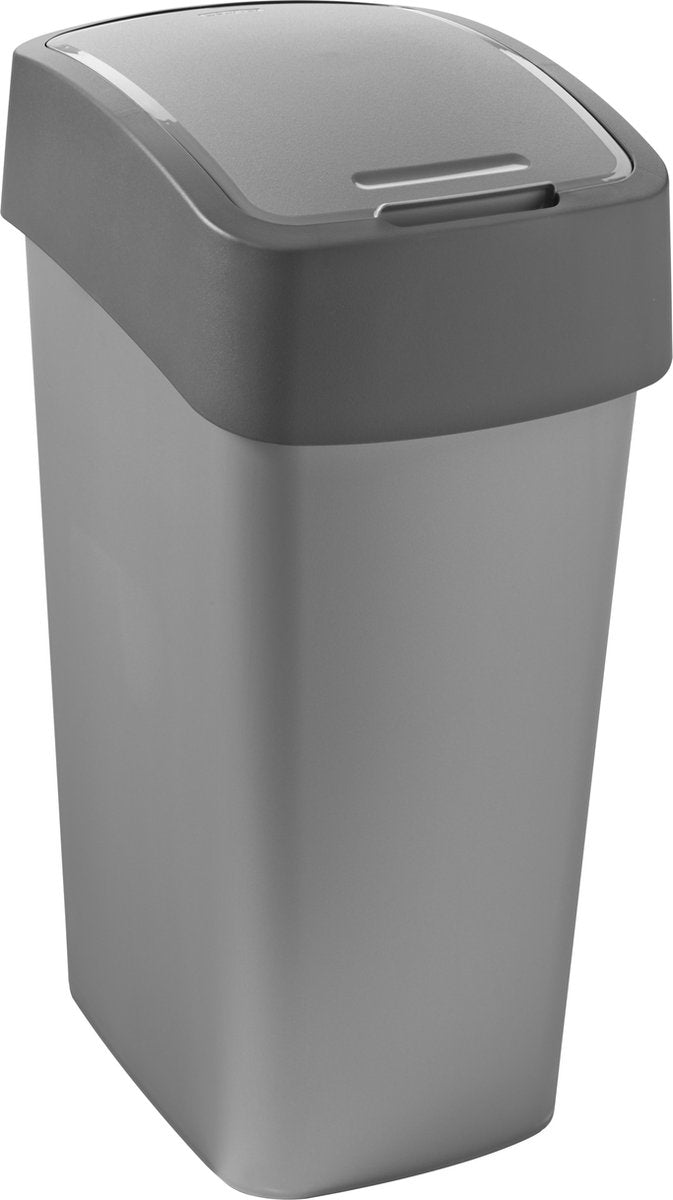 Curver Abfallbehälter 50 Liter flach anthrazit