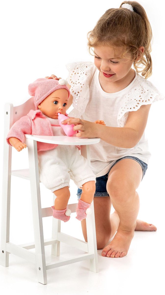 Amuuso Braet – Puppenstuhl – Holz – mit rosa Blumen