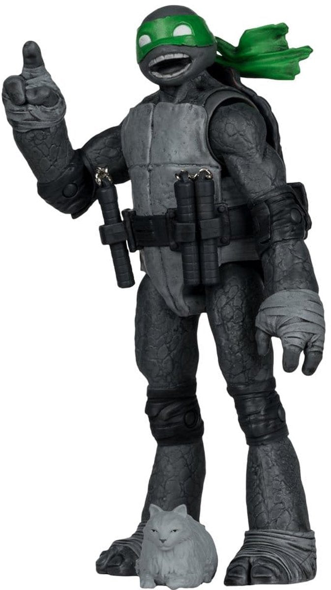 Mcfarlane Toys Teenage Mutant Ninja Turtles Page Punchers Actionfigur Michelangelo (Schwarz Weiß Grün) (Red Platinum Edition) 13 cm Actionfigur