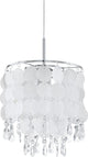 Eglo Fedra 2 Hängelampe – 1 Licht – ø250 mm. - Chrom - Perlmutt, klar