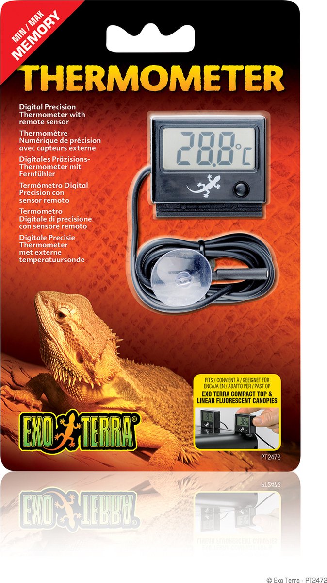 Exo Terra Digitalthermometer mit Sonde – 0–50 °C digital