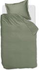 Ambiante Satin-Uni-Bettbezug – Einzelbett – 140 x 200 220 – grün
