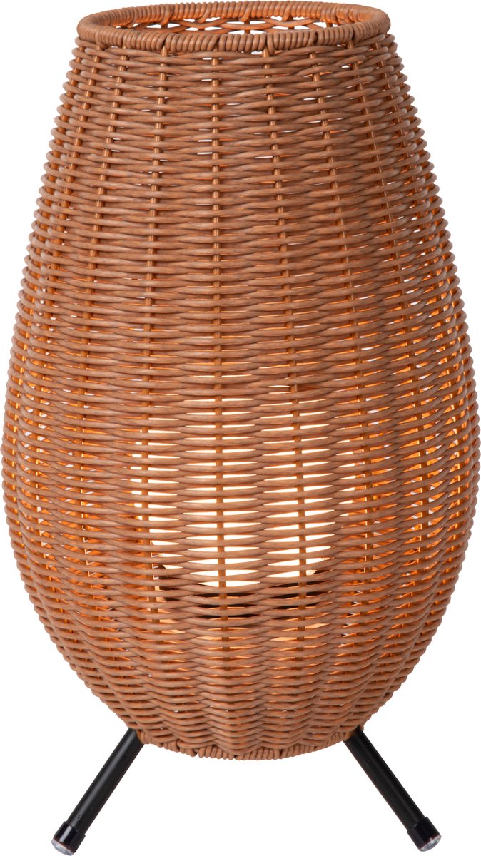 Lucide Colin IP44 – wiederaufladbare Tischleuchte für drinnen und draußen – wiederaufladbarer Akku – LED 3 Stufen dimmbar – 1 x 3 W 3000 K – IP44 – natürlich – Japandi