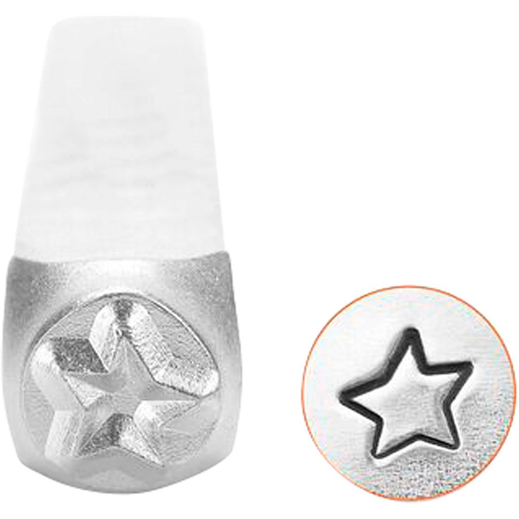 Impressart -Präge -Stempel, Stern, L: 65 mm, dumm 3 mm, 1 Stück