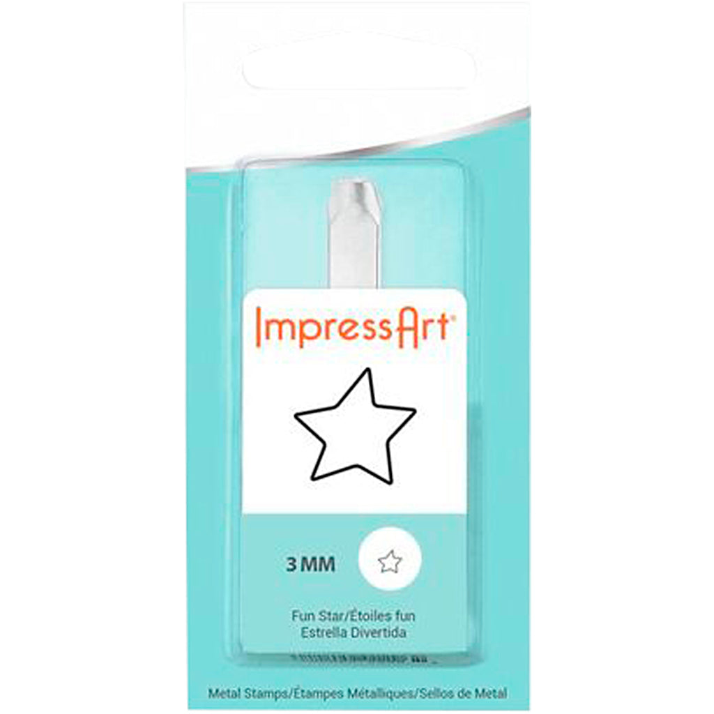 Impressart -Präge -Stempel, Stern, L: 65 mm, dumm 3 mm, 1 Stück