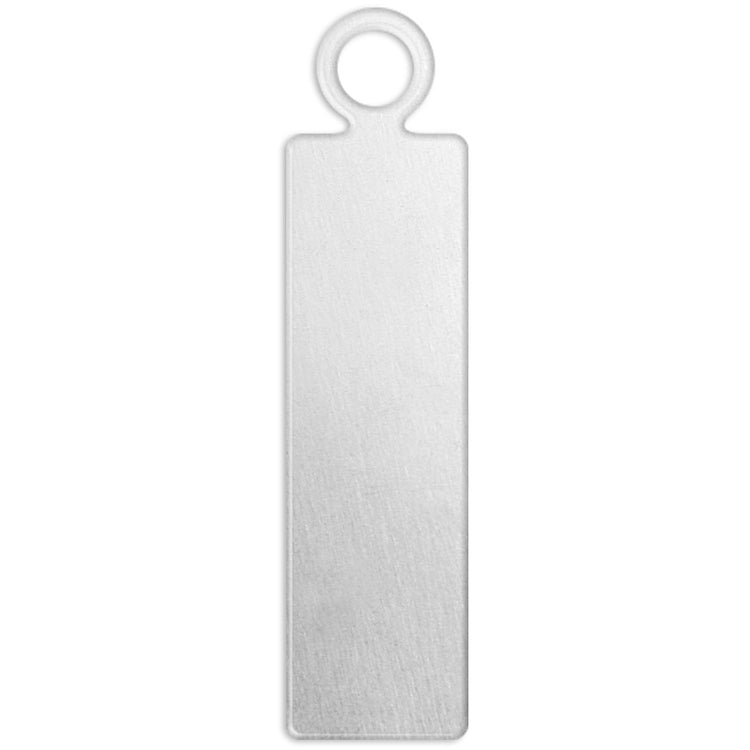 Impressart Metall -Etikett, länglich, dumm 20x5 mm, Lochgröße 1,9 mm, Dicke 1,3 mm, Aluminium, 20 Stück 1 Box