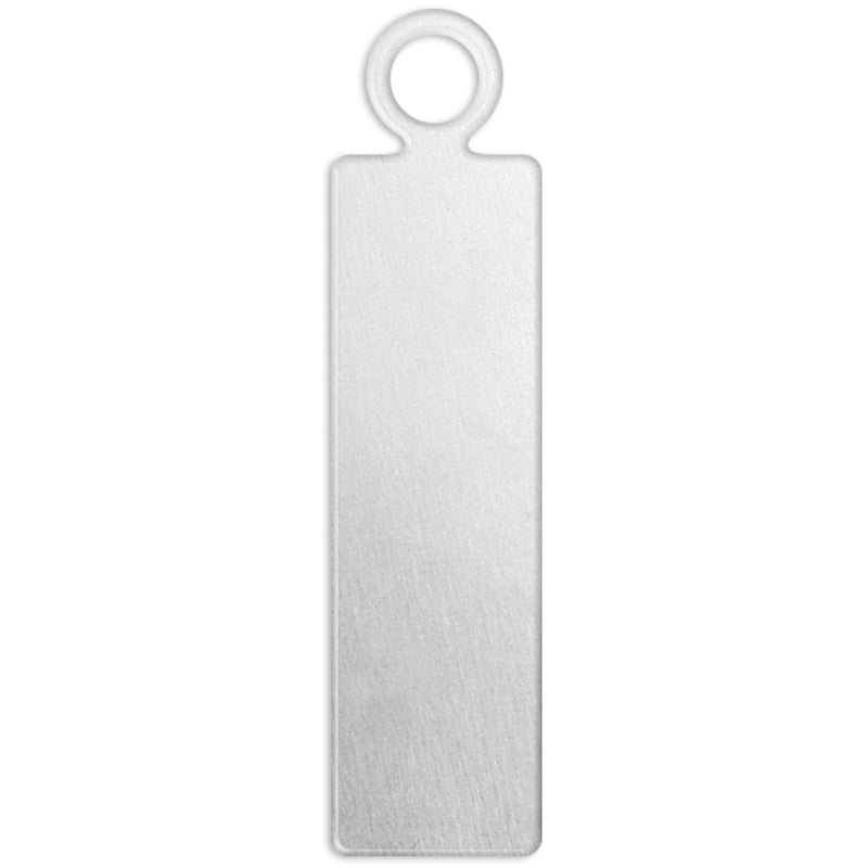 Impressart Metall -Etikett, länglich, dumm 20x5 mm, Lochgröße 1,9 mm, Dicke 1,3 mm, Aluminium, 20 Stück 1 Box