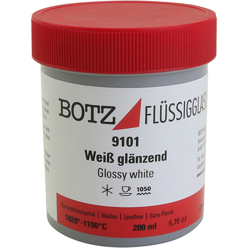 Glasur für Ton, Weiß, 200 ml 1 Box
