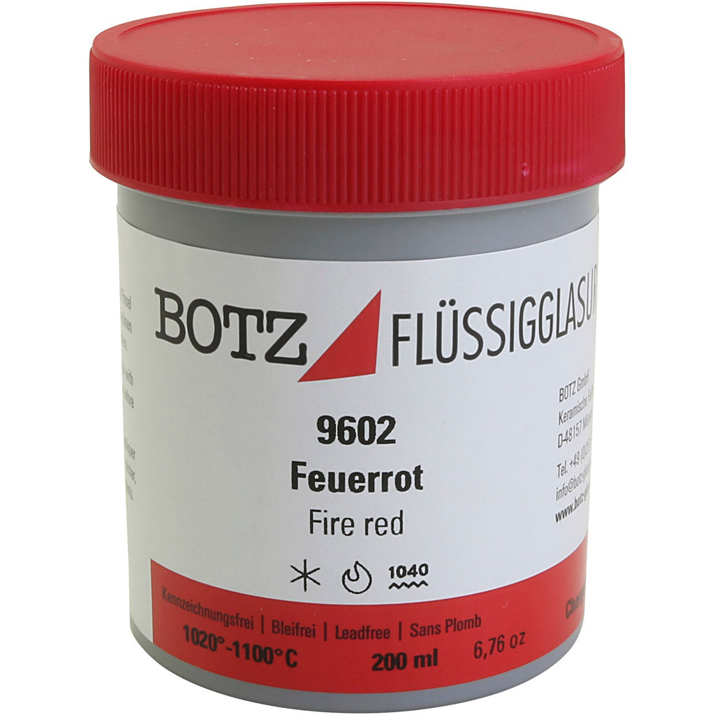 Glasur für Ton, Rot, 200 ml 1 Box