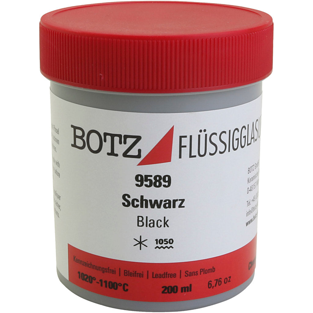 Glasur für Ton, Schwarz, 200 ml 1 Box