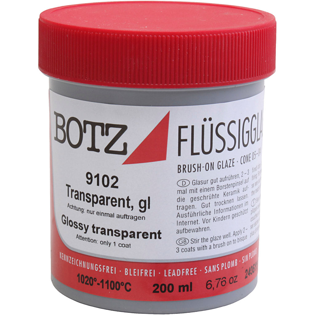 Glasur für Ton, transparent, 200 ml 1 Box