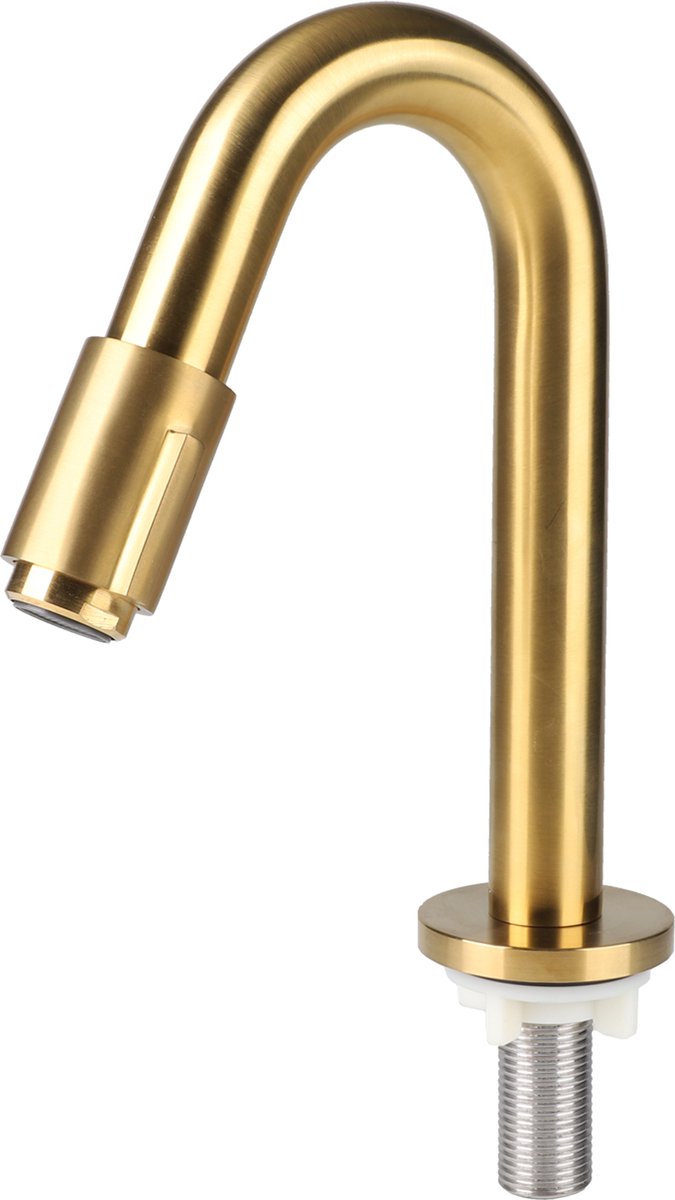 Differnz Brunnenhahn gebogen 19cm mattgold