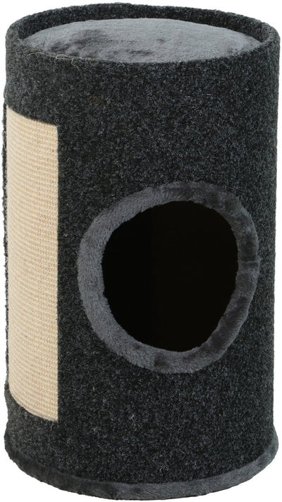Zolux Kratztonne – dunkelgrau, tonnenförmig mit Schutz – 31x31x50 cm