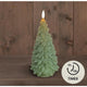 Anna's Collection LED-Kerzenwachs Weihnachtsbaum grün 9,5x20cm