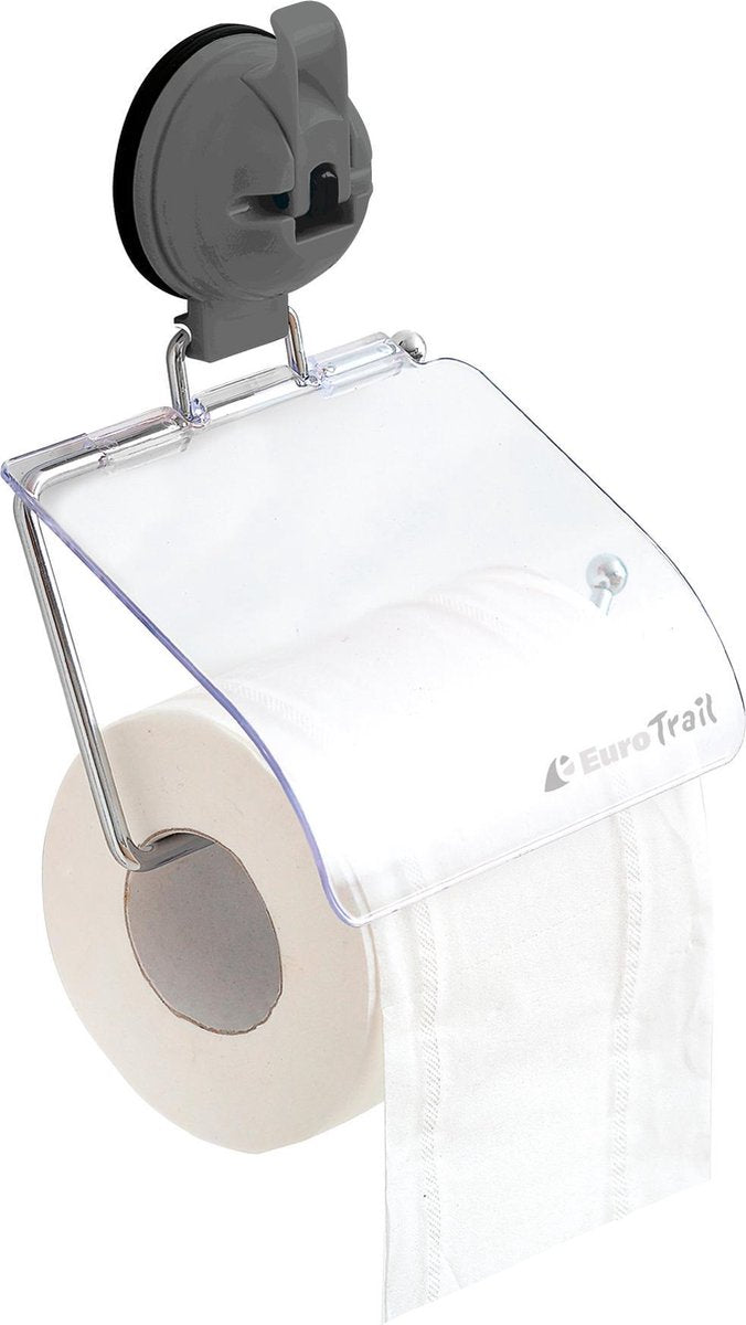 Eurotrail Toilettenpapierhalter mit Saugnapf – Anthrazit