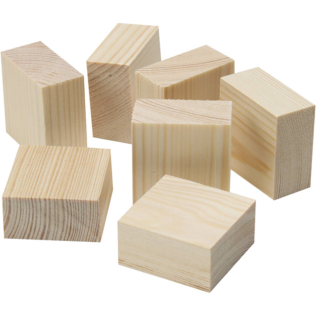 Kreativfirma Holzblöcke Beine, dumm 4x4x2 cm, 50 Stück 1 Beutel