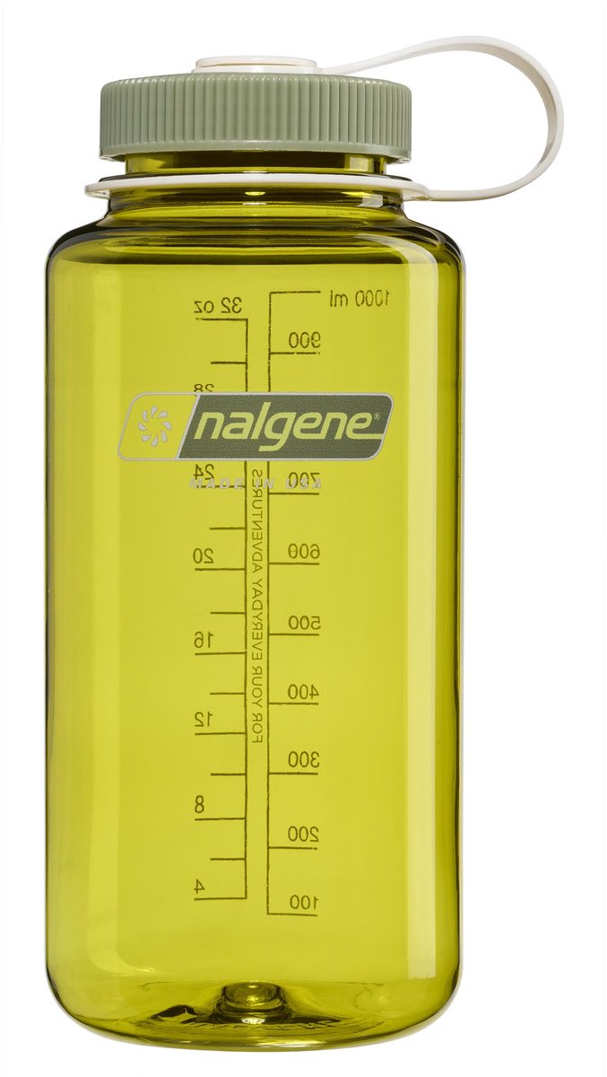 Nalgene – Weithalsflasche – Trinkflasche – Wasserflasche – 1000 ml – BPA-frei – Sustain – Endivie mit Öl, neu