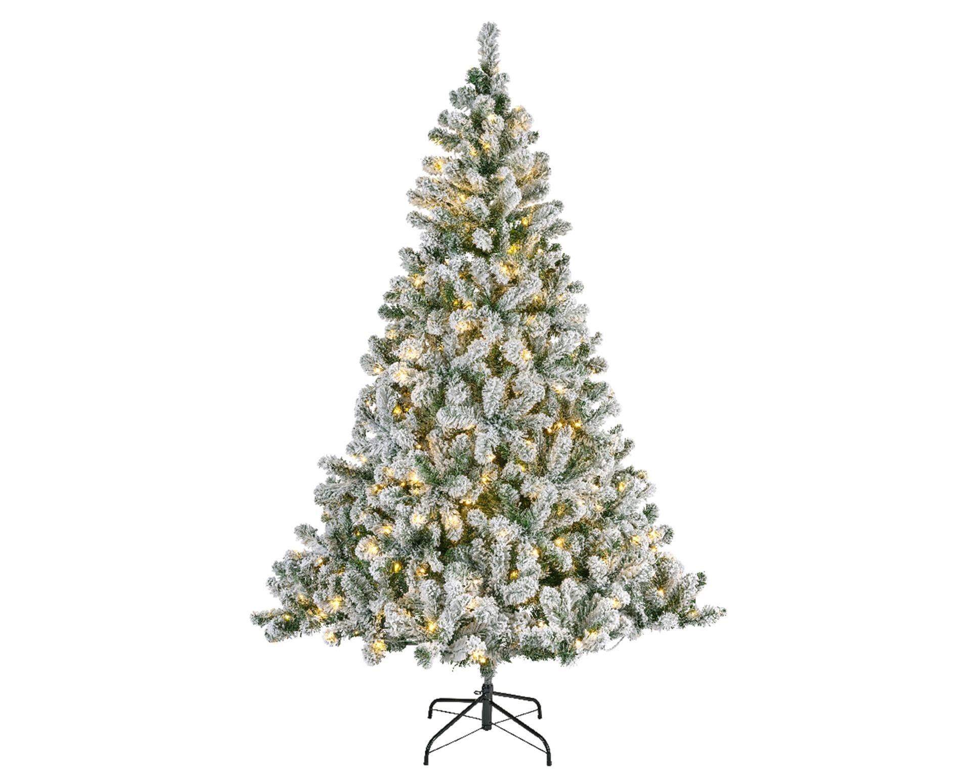 Everlands Weihnachtsbaum Kaiserkiefer verschneit 150cm+LED