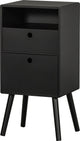 Woood Ozzy Nachttisch – Holz – Schwarz – 75 x 36 x 30