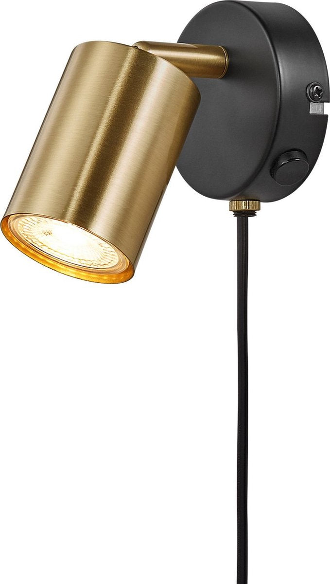 Nordlux Explore Wandleuchte-GU10-Messing schwarz