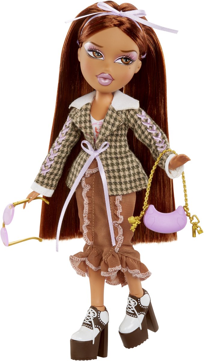 Bratz-Styling-Modepuppe Yasmin mit anpassbarem T-Shirt für Sie und Accessoires
