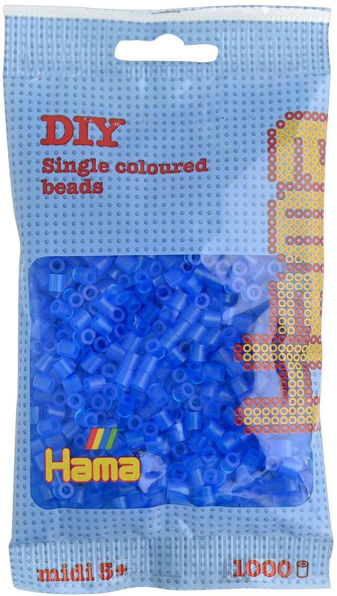 Hama Iron Perlen Blue Transparent (015), 1000st.