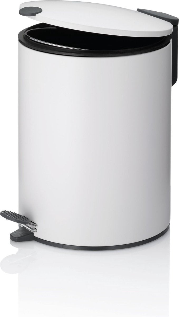 Kela Tretabfalleimer, 5 l, weiß - | matt