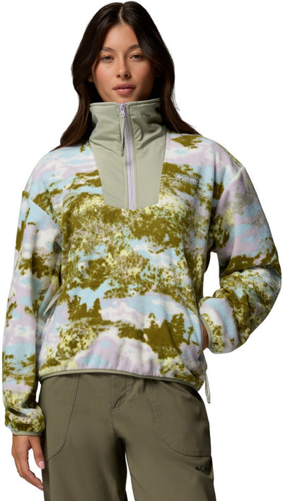 Columbia Sequoia Grove™ bedruckter Damen-Outdoor-Pullover mit halbem Reißverschluss – Citron Haze, Fieldaze