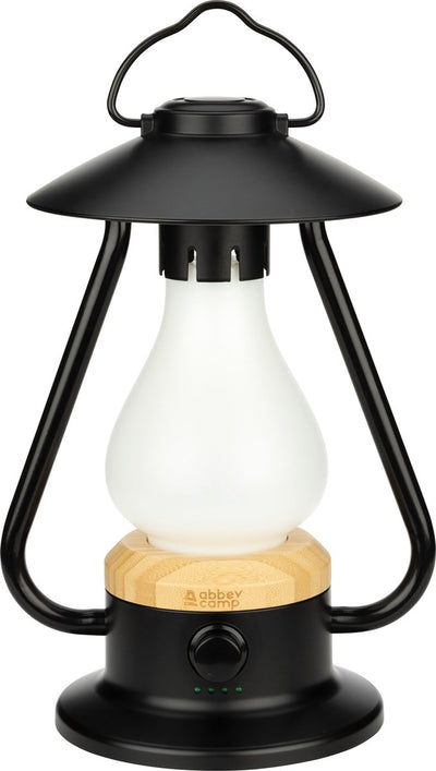 Abbey Camp Retro wiederaufladbare LED-Laterne – Oslo-279 – Schwarz