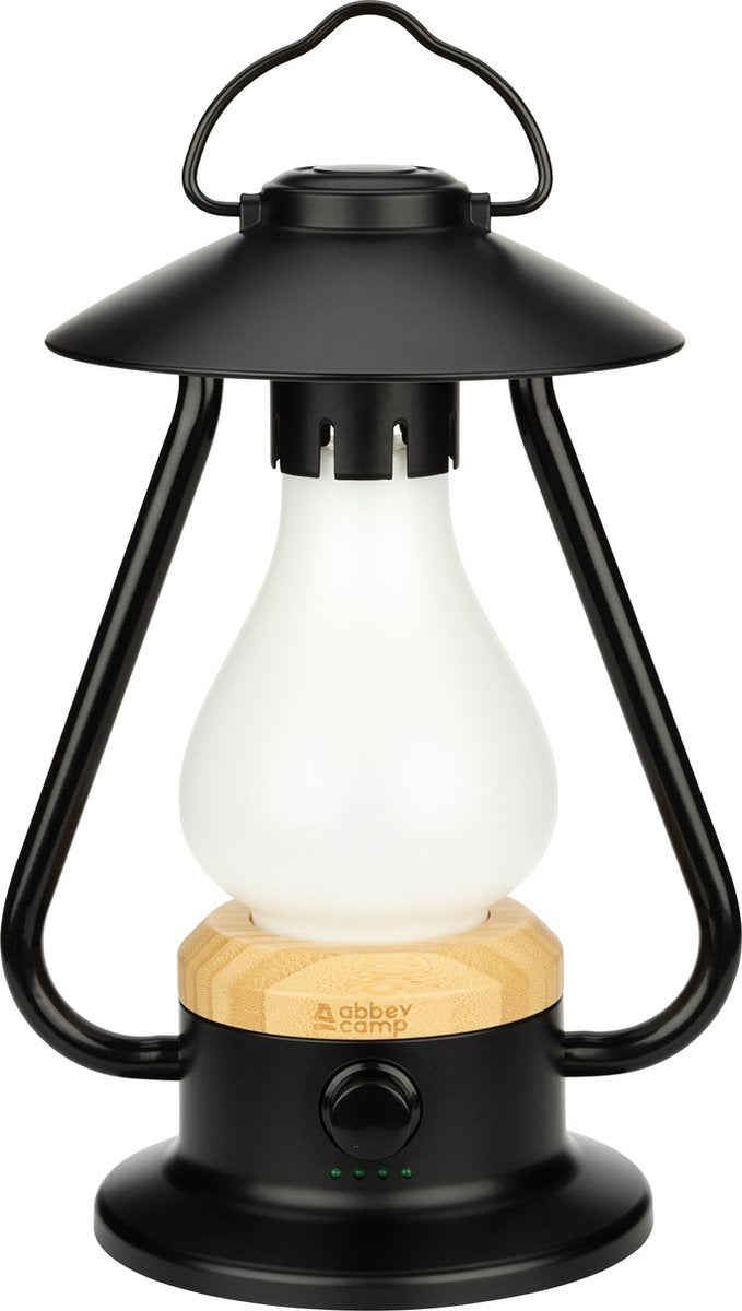 Abbey Camp Retro wiederaufladbare LED-Laterne – Oslo-279 – Schwarz