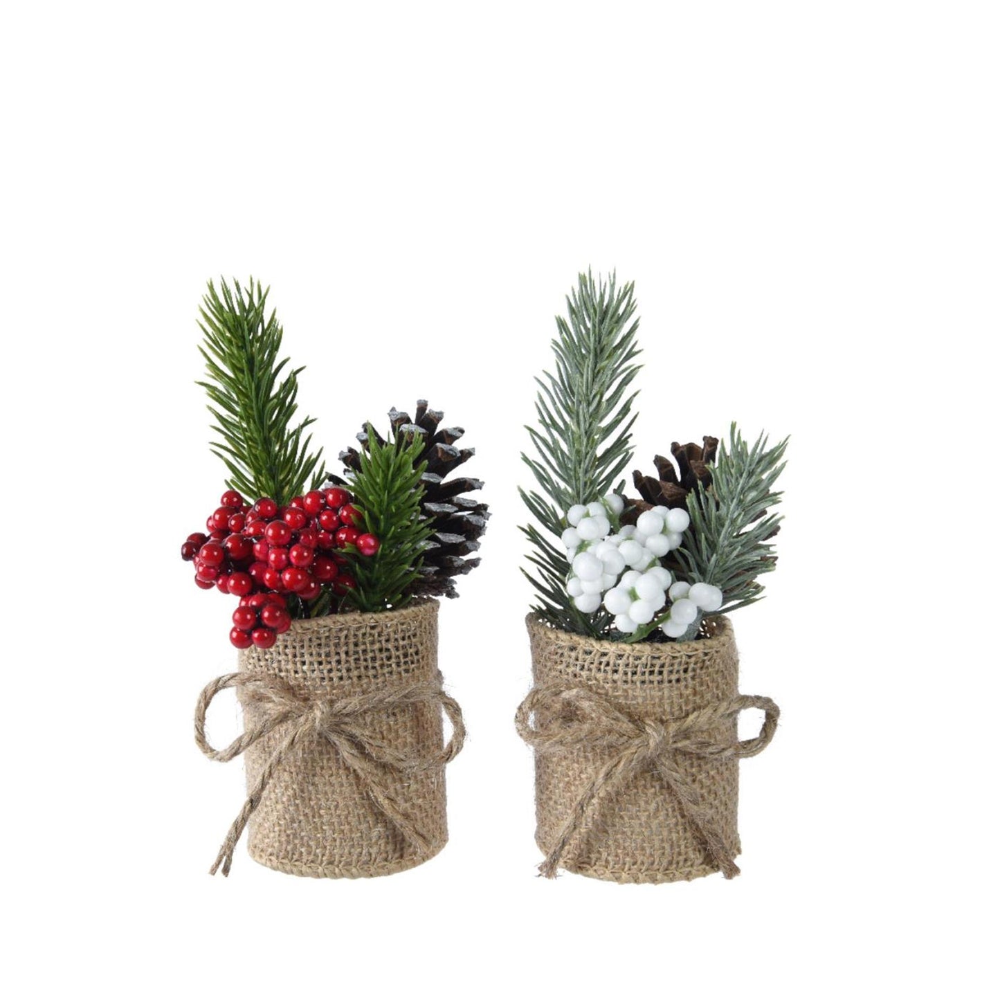 Decoris Art Weihnachtsstück im Jutetopf ø5xh15cm