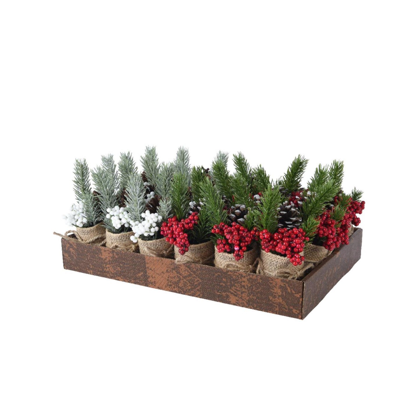 Decoris Art Weihnachtsstück im Jutetopf ø5xh15cm