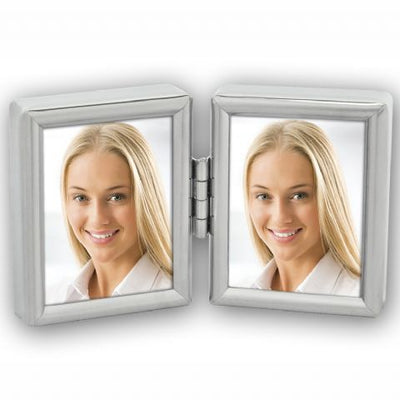 Zep Fotorahmen 8735DL Silber 2x 3,5x4,5 cm für 2 Passfotos