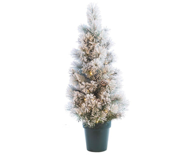 Everlands Weihnachtsbaum + Schneetopf 120cm 80l Outdoor