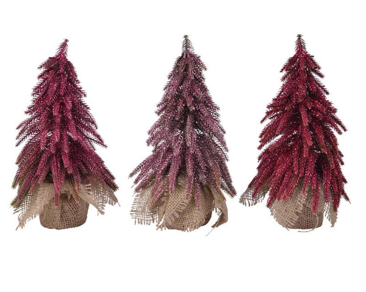 Decoris Mini-Weihnachtsbaum rosa 3fach 20cm