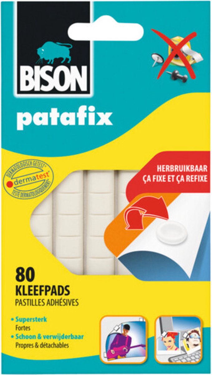 Bison-Patafix – 12 x 80 Stück – Vorteilspack