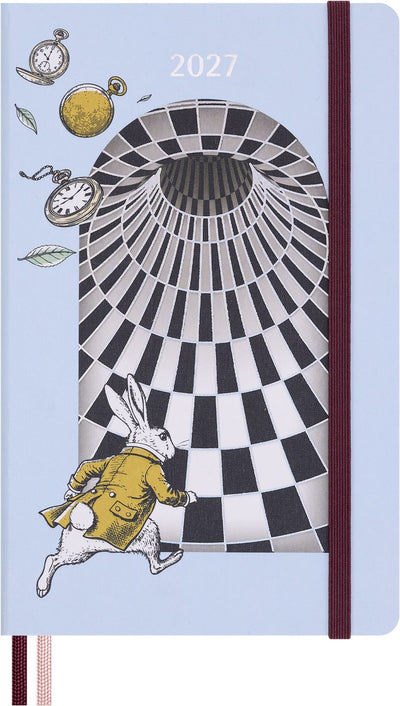 Moleskine 12-Monats-Kalender – 2027 – Alice im Wunderland – täglich – groß – weißes Kaninchen