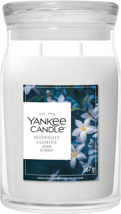 Yankee Candle – Midnight Jasmine Duftkerze im großen Glas – 90 Brennstunden – zwei Dochte