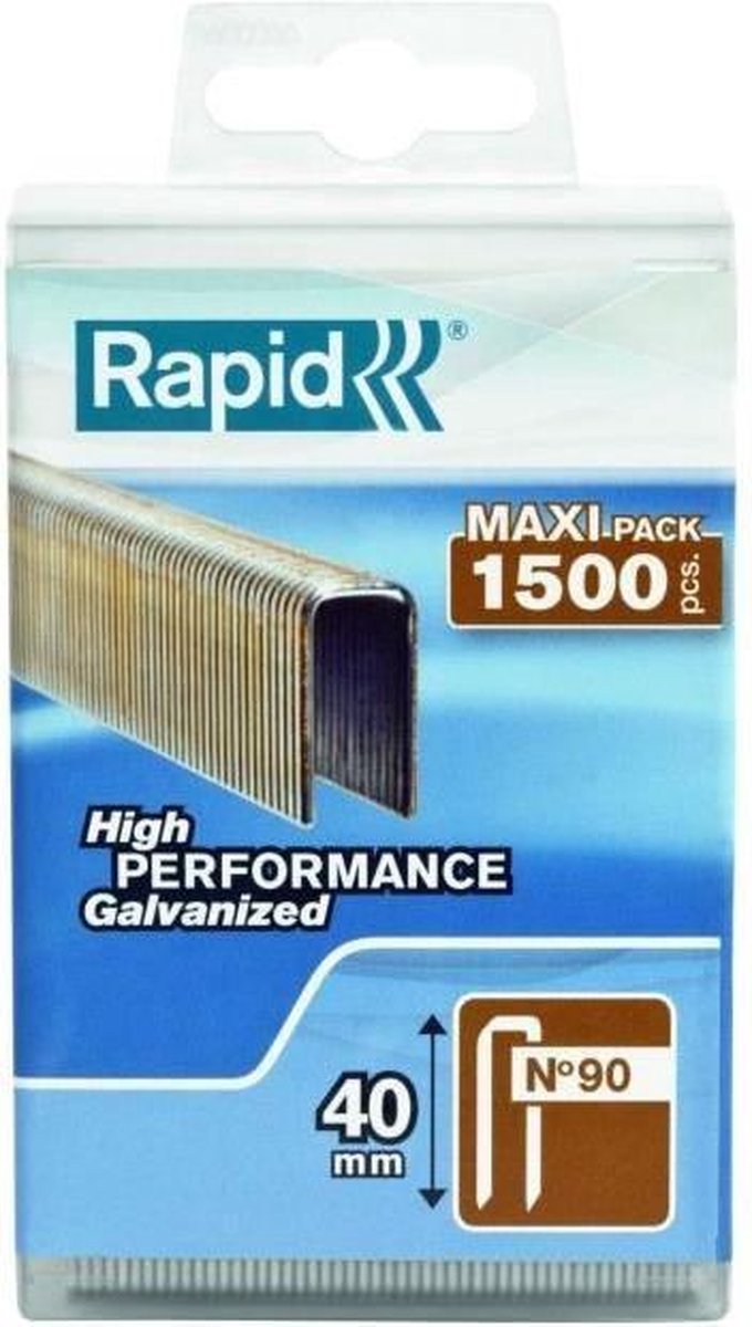 Rapid 5000127 Klammern mit schmalem Rücken – Typ 90 – 40 mm (1500 Stück)