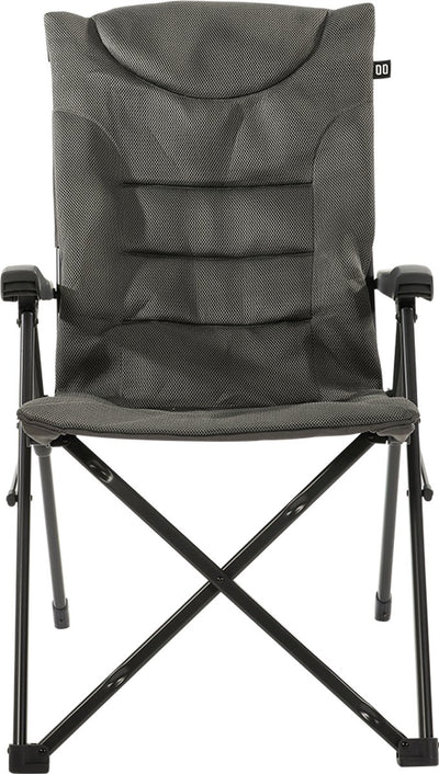 Travellife Barletta Cross Campingstuhl Anthrazit – belüftete und wetterfeste Airmesh-Polsterung – 120 kg Belastbarkeit – inklusive Tragetasche