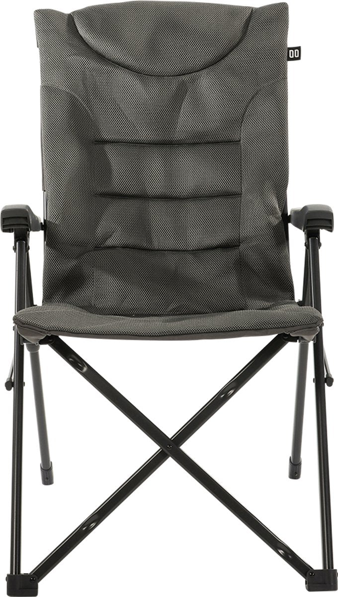 Travellife Barletta Cross Campingstuhl Anthrazit – belüftete und wetterfeste Airmesh-Polsterung – 120 kg Belastbarkeit – inklusive Tragetasche