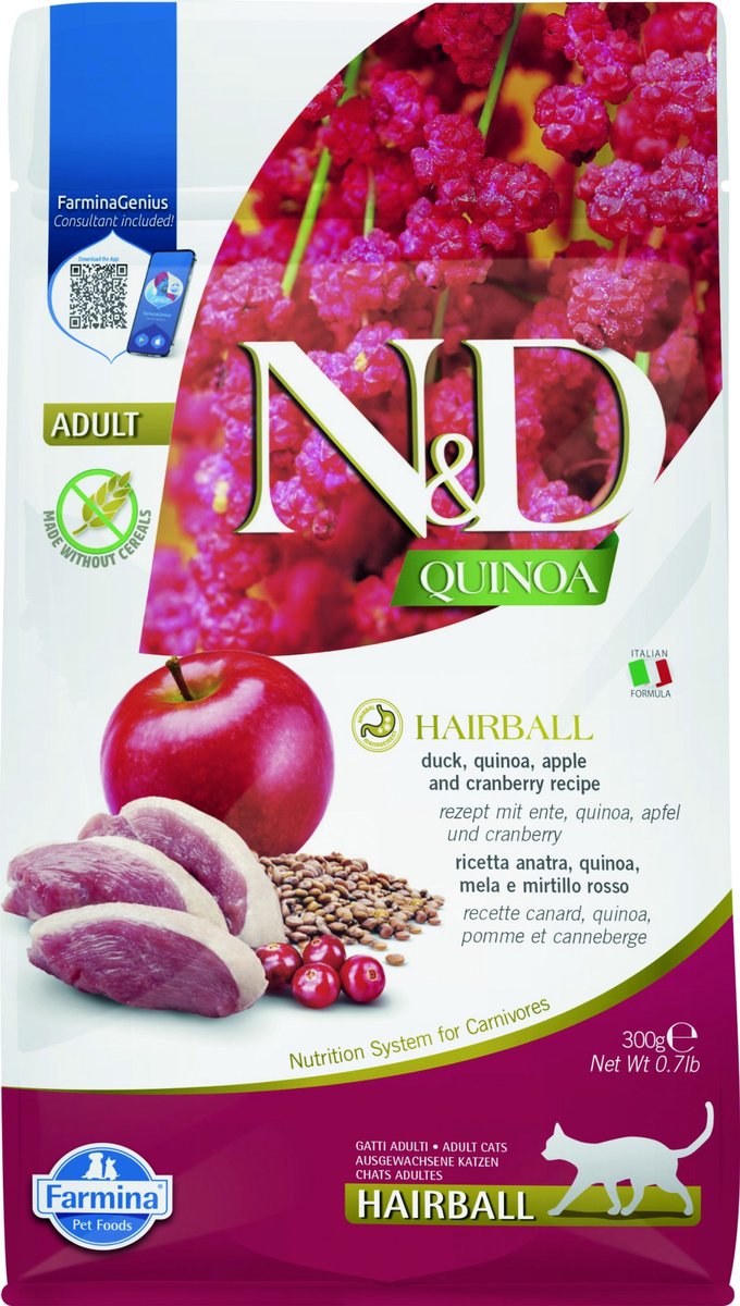 N d Quinoa Katzenfutter Haarballen 300 gr.
