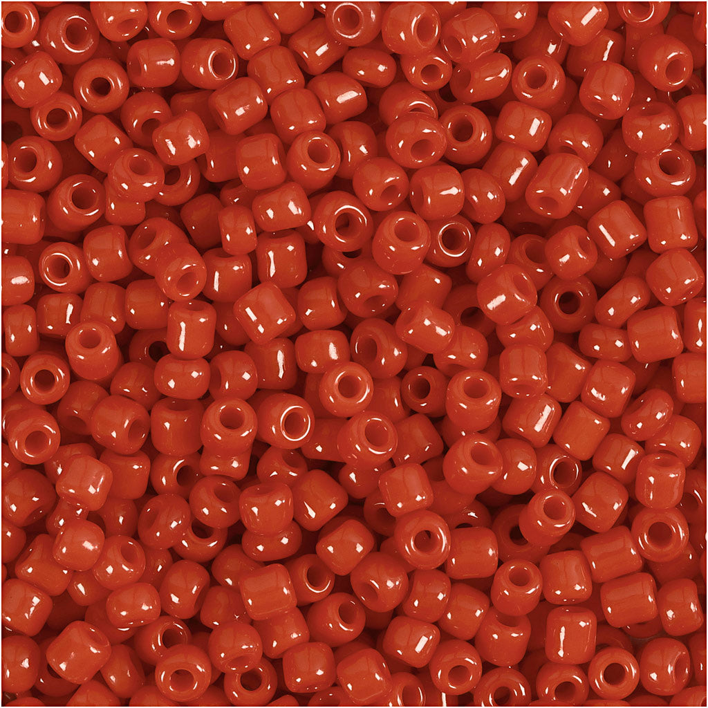 Creativ Company Rocailles, D 3 mm, Größe 8 0, Lochgröße 0,6-1,0 mm, dunkelrot, 25 g 1 Box