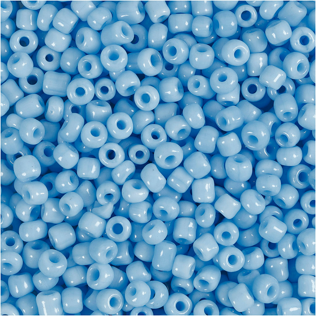 Creativ Company Rocailles, D 3 mm, Größe 8 0, Lochgröße 0,6-1,0 mm, Türkis, 25 g 1 Box