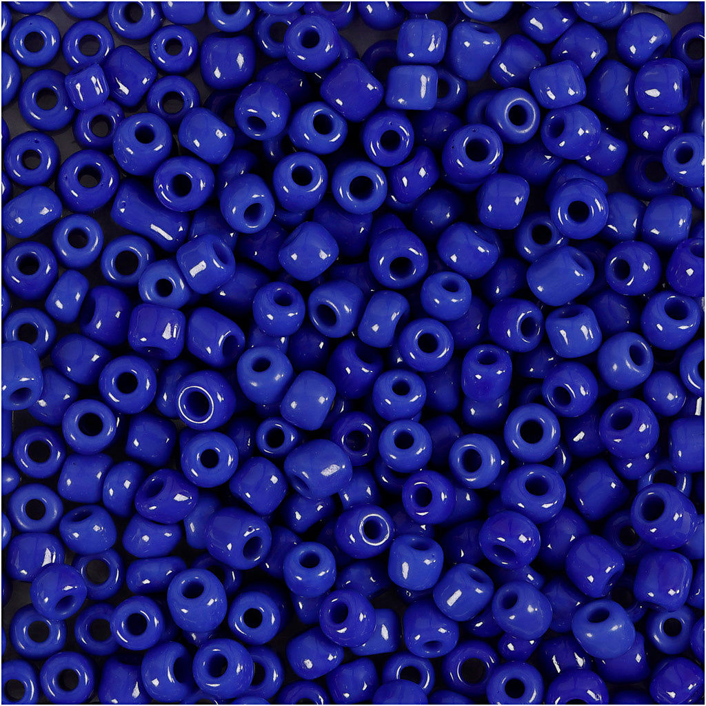 Creativ Company Rocailles, D 3 mm, Größe 8 0, Lochgröße 0,6-1,0 mm, blau, 25 g 1 Box